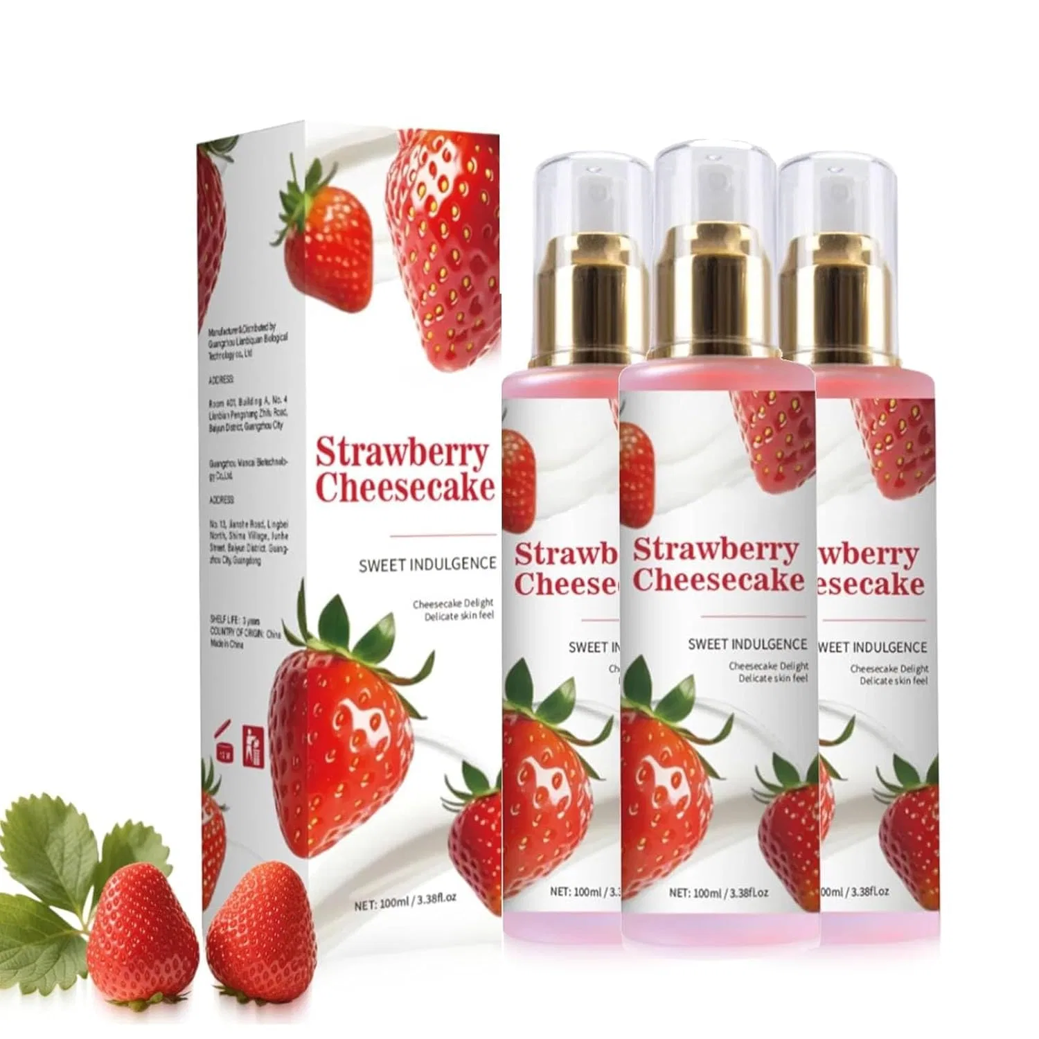 Спрей для тела Strawberry, Vokkrv, 100 мл