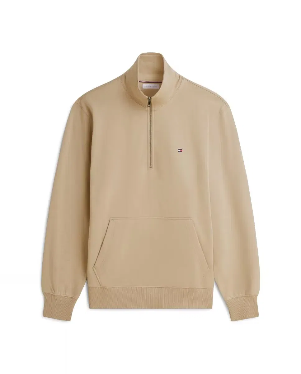Мужская свитшот с полузастежкой-молнией Tommy Hilfiger, Beige — фото 4