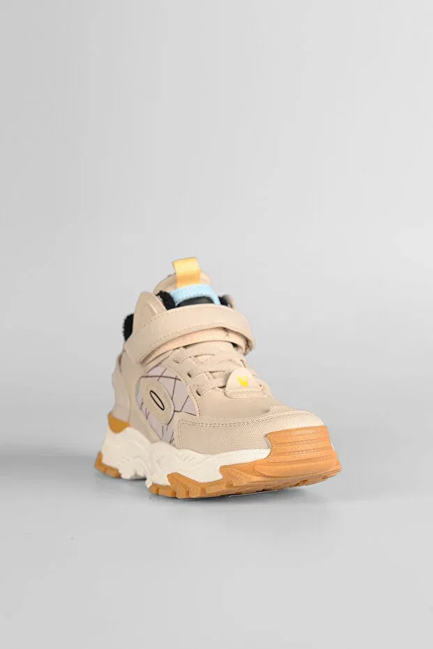 Детские ботинки для девочек на плоском ходу Vicco, Beige — фото 4