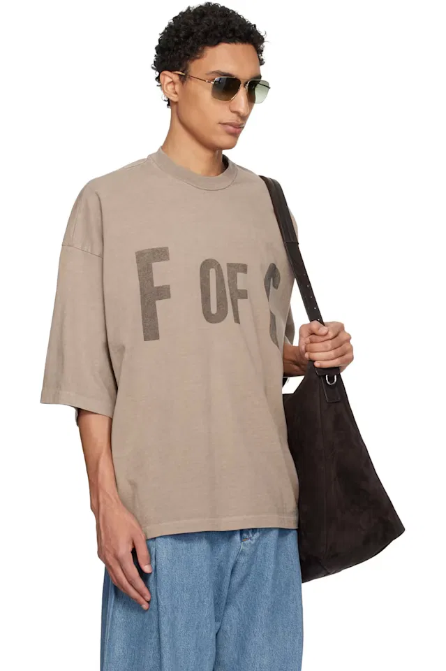 Бежевая футболка f of g Fear Of God — фото 2