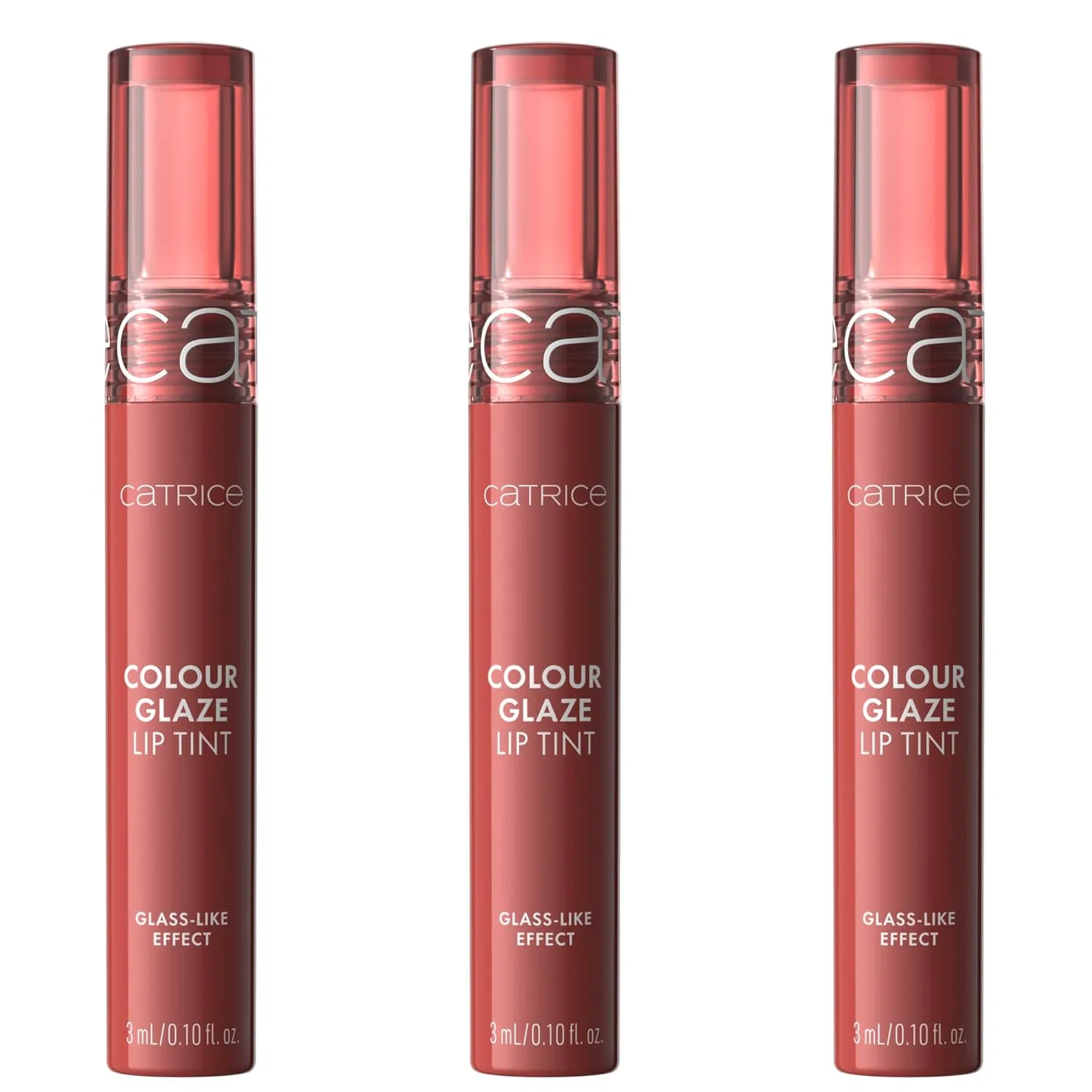 Жидкая помада-блеск CATRICE Colour Glaze Lip Tint, 020 Mood Nude, набор 3 шт., 9 мл, Nude