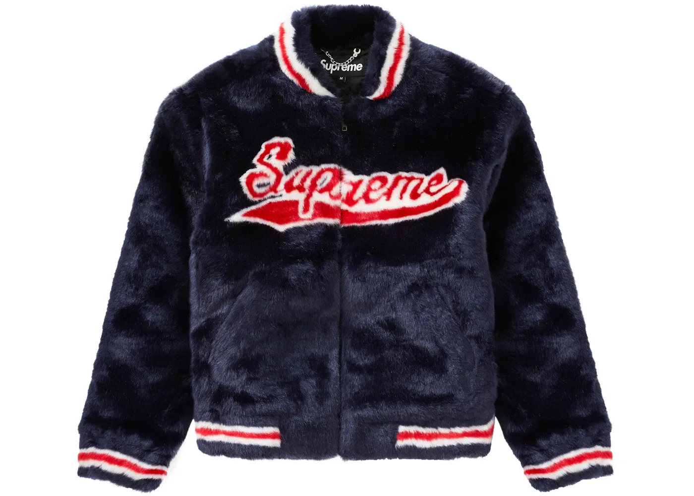 Мужская куртка-бомбер с искусственным мехом Supreme Varsity Jacket, Navy