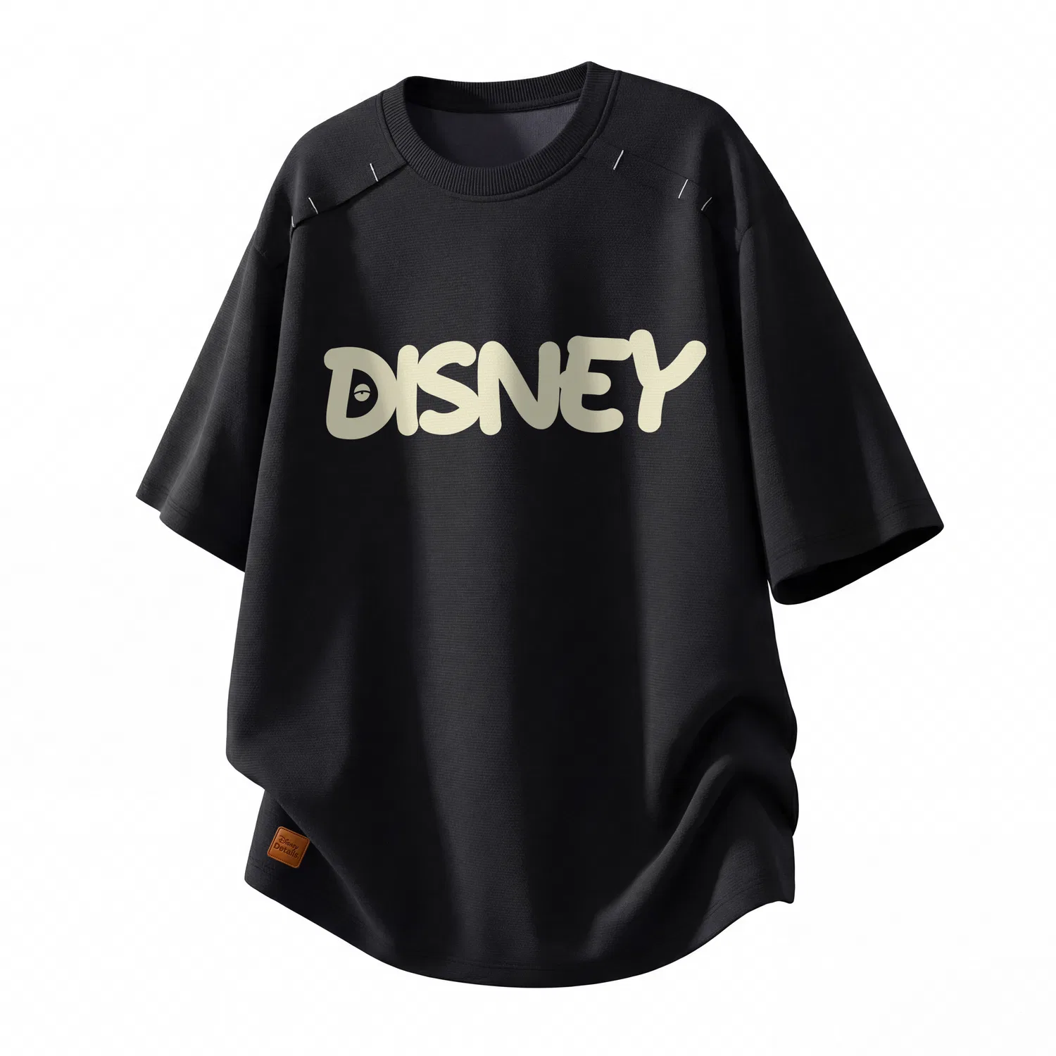 Детская футболка с принтом Disney Unisex Crew Neck Moderate Straight Fit Disney, Black
