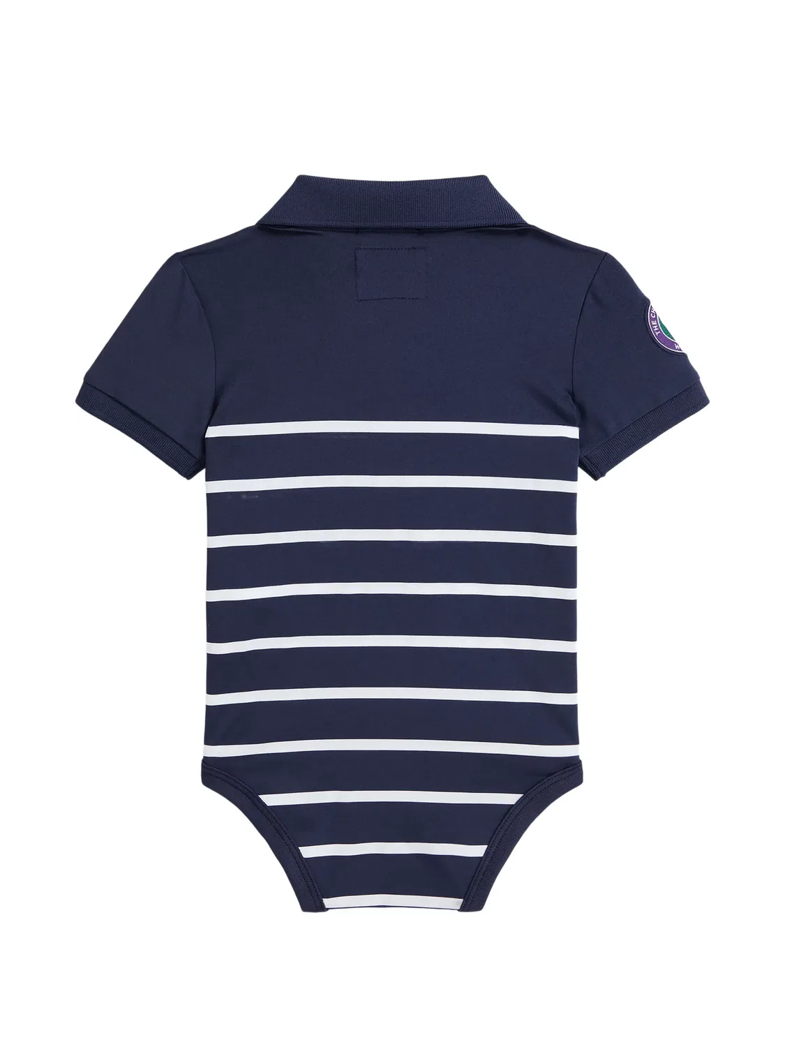 Боди в полоску из коллаборации с Wimbledon Polo Ralph Lauren Kids, синий — фото 2