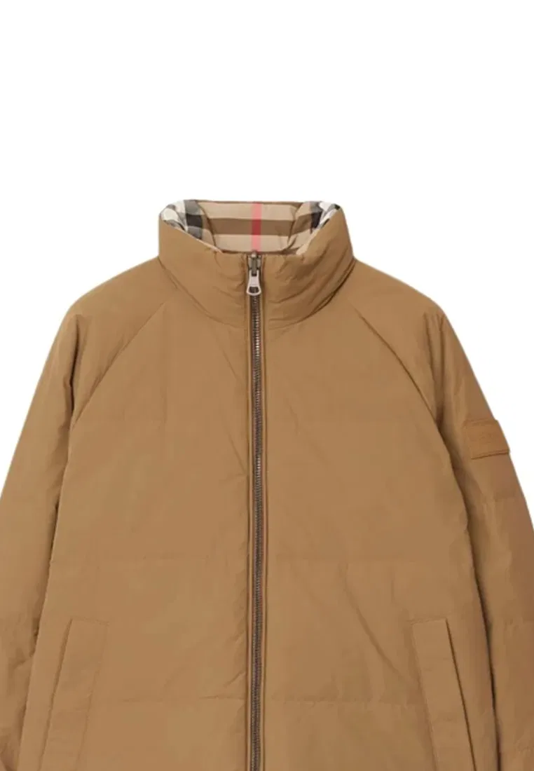 Пуховик Burberry, женский, зимняя одежда, серо-коричневый — фото 4