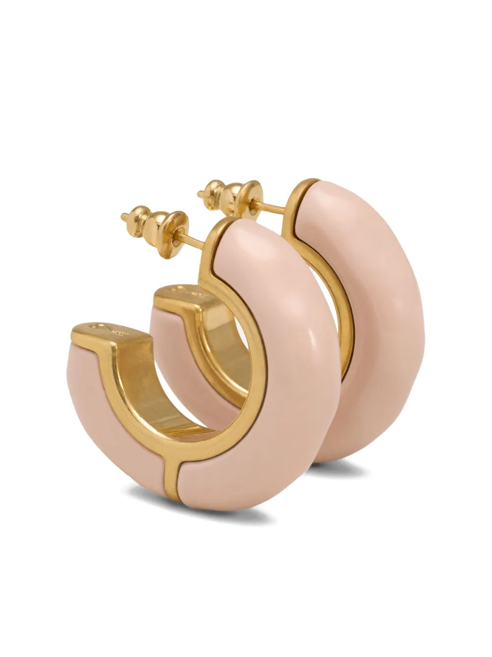 

Серьги-кольца с эффектом чеканки AMI Paris, розовый
