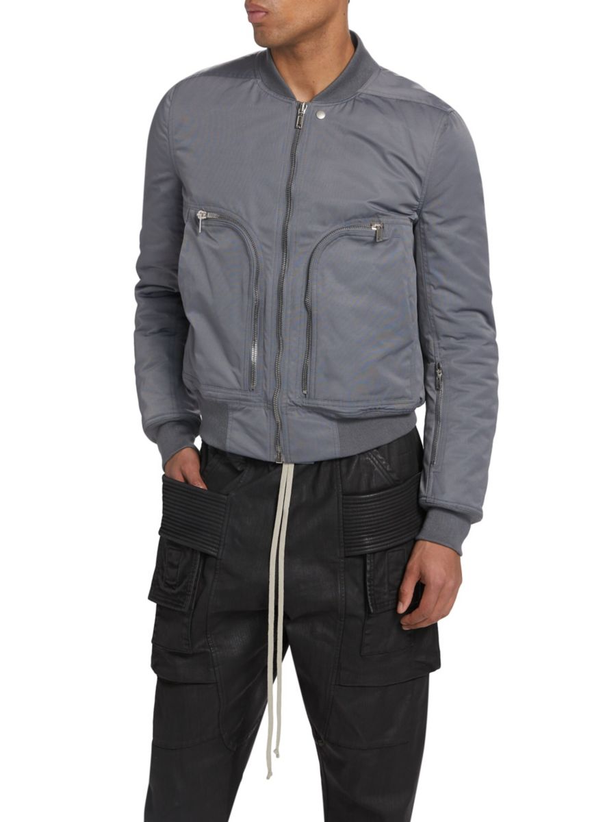 

Куртка-бомбер на молнии Bauhaus Flight DRKSHDW by Rick Owens, цвет Stone