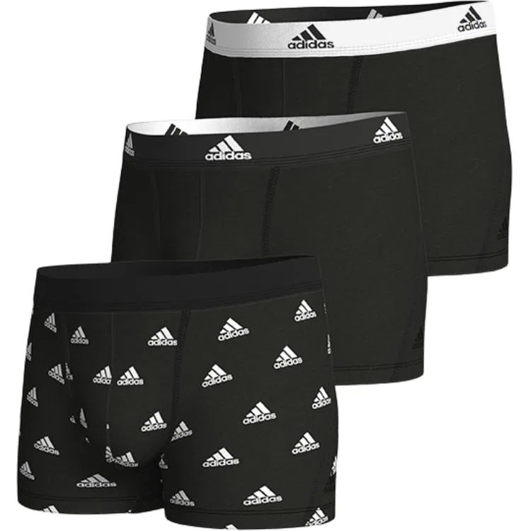 Трусы боксеры 3 шт, Adidas, Black