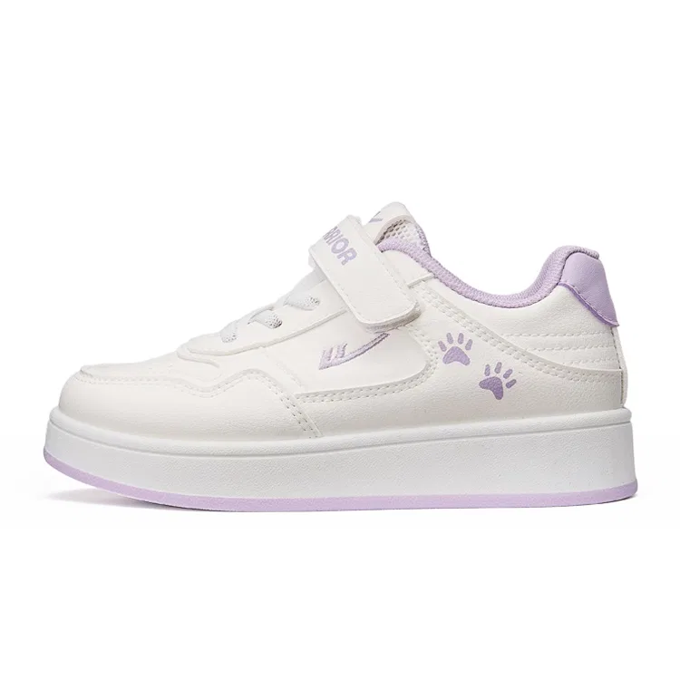Детские кроссовки для скейтбординга с завышенной подошвой White Purple WARRIOR