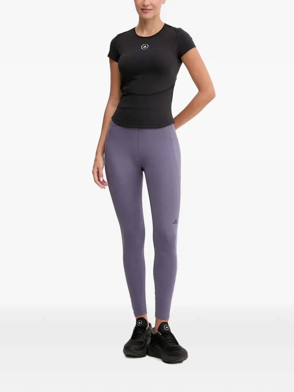Укороченные леггинсы для бега с логотипом Own the Run Adidas, фиолетовый