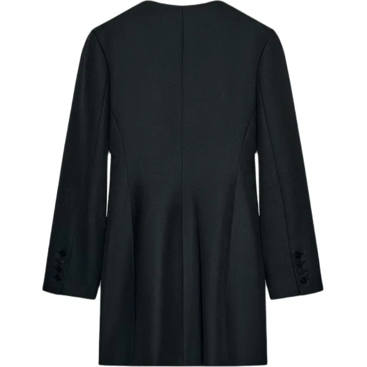 Женский деловой костюм с V-образным вырезом, ZARA, Black — фото 3