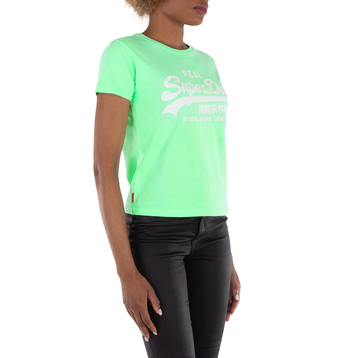 Футболка женская с принтом Vl Graphic Fitted Tee Superdry, Green — фото 2