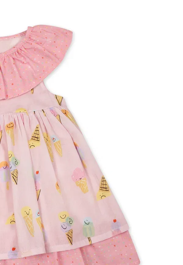 Платье с принтом Food Stella Mccartney Kids, pink, розовый — фото 3