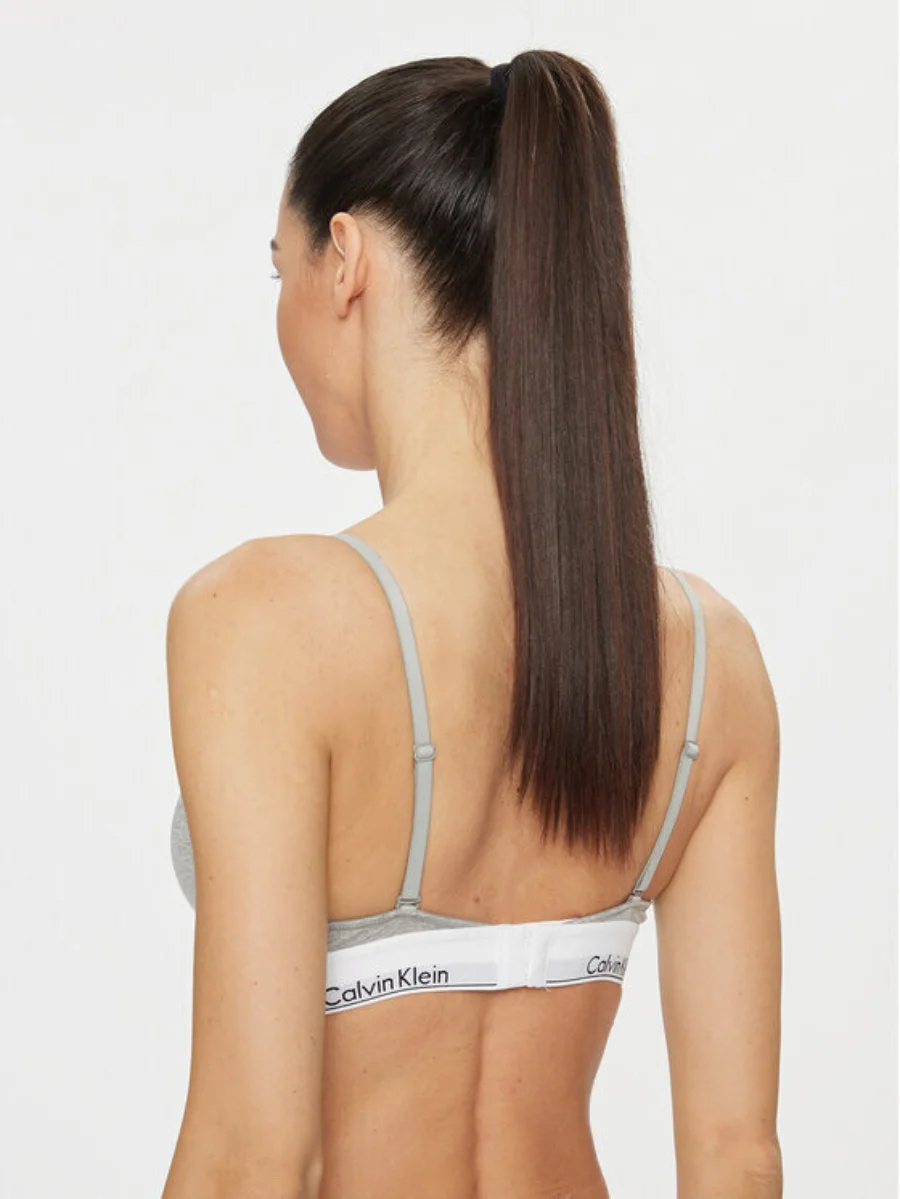 Бюстгальтер Calvin Klein Triangle Bra, серый меланж — фото 2