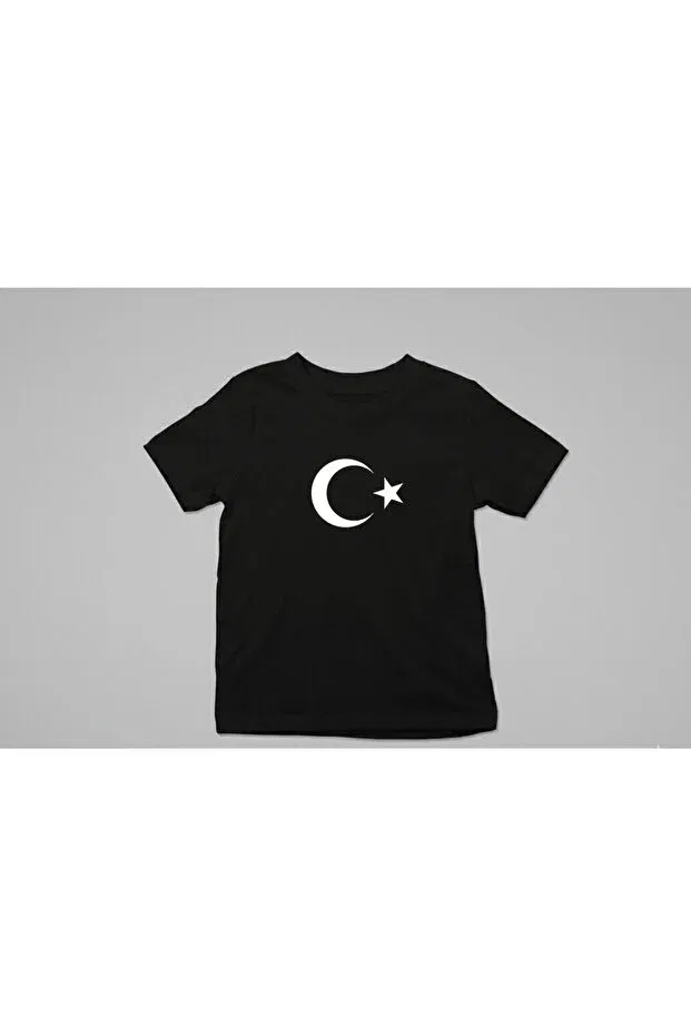 Детская футболка с принтом Moon Star Printed Lorvex, Black