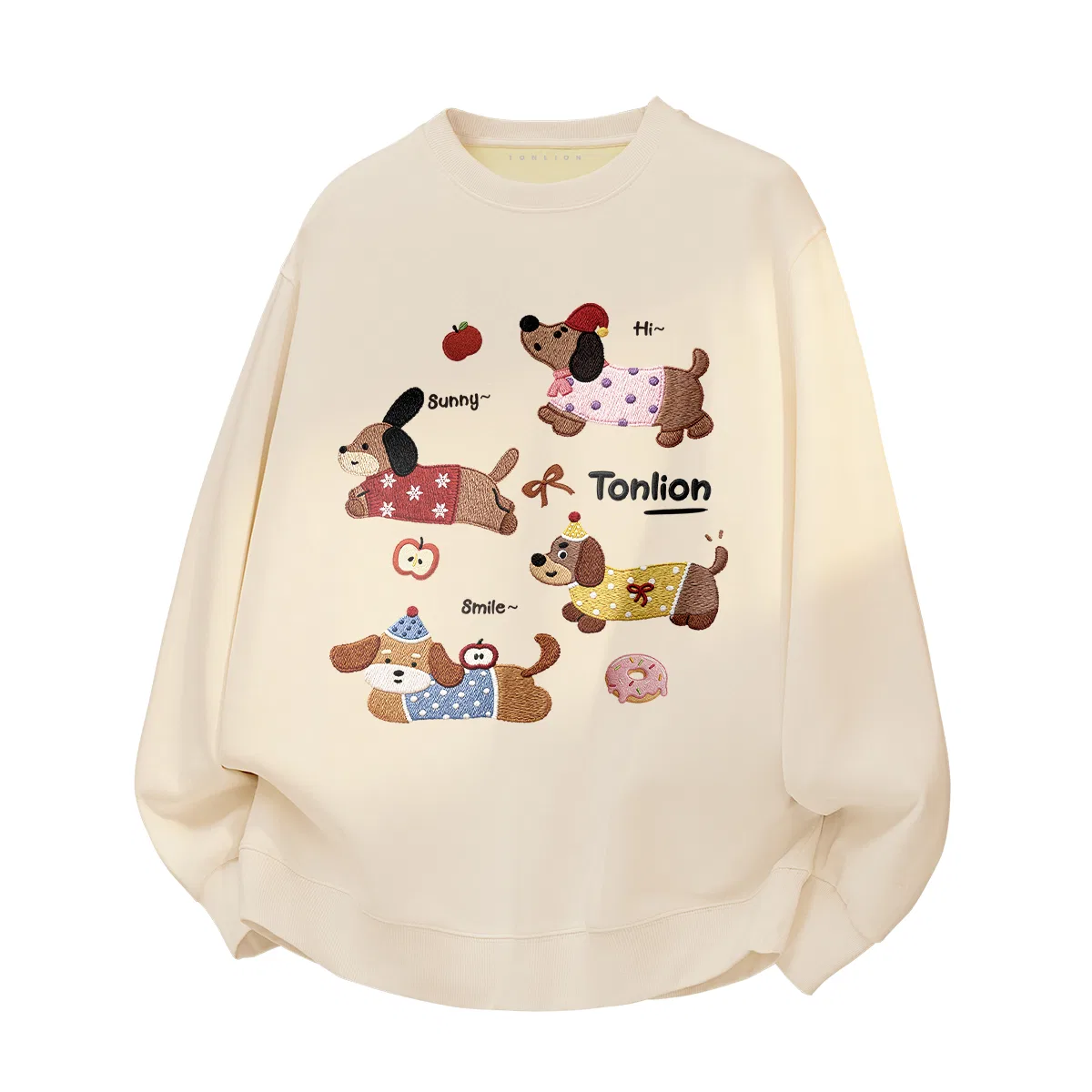 Детский свитшот с принтом Tonlion, Цвет: (Spring and Autumn Thin Style)Dark Gray (t Warm and Cute Pet) — фото 4