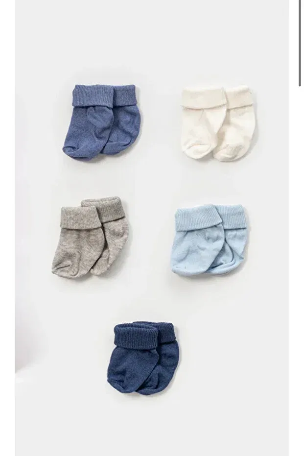 Детские носки с рваным эффектом 5-pack Babiesfirst, Blue — фото 2