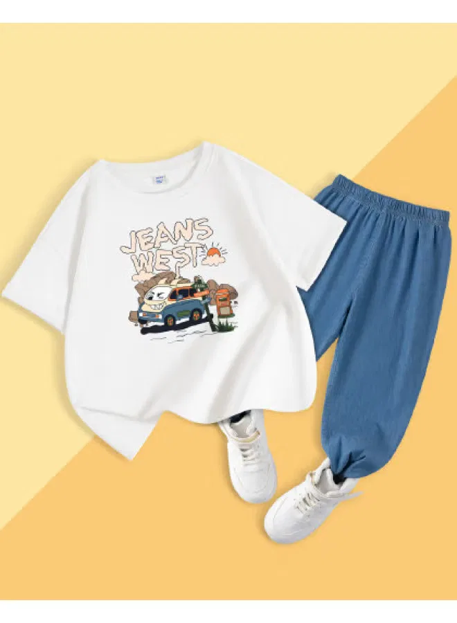 Комплект летний с коротким рукавом для мальчиков Jeanswest, белый
