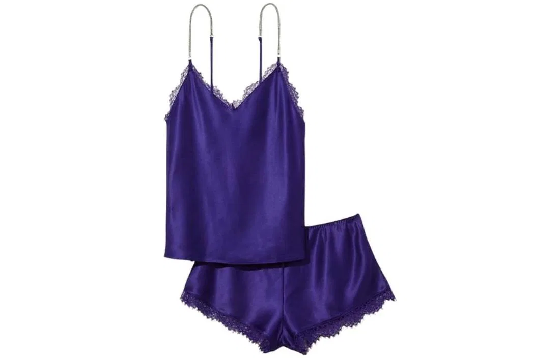Женский комплект пижамы с принтом Victoria's Secret, Navy Purple