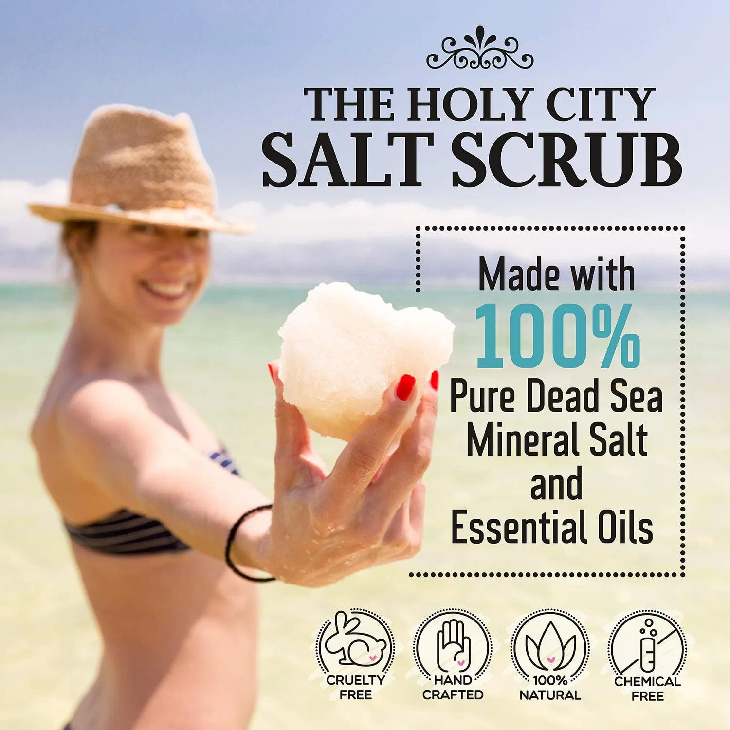 Скраб для тела и рук Holy City Revitalizing Sea Salt, Лемонграсс, 473 мл Holy City Skin Products — фото 2