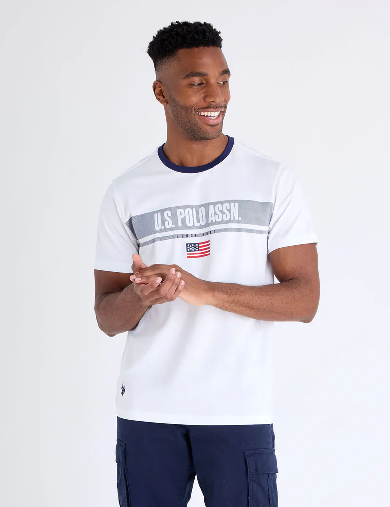 

Футболка U.S. Polo Assn Tricot Wordmark Jersey Graphic, белый