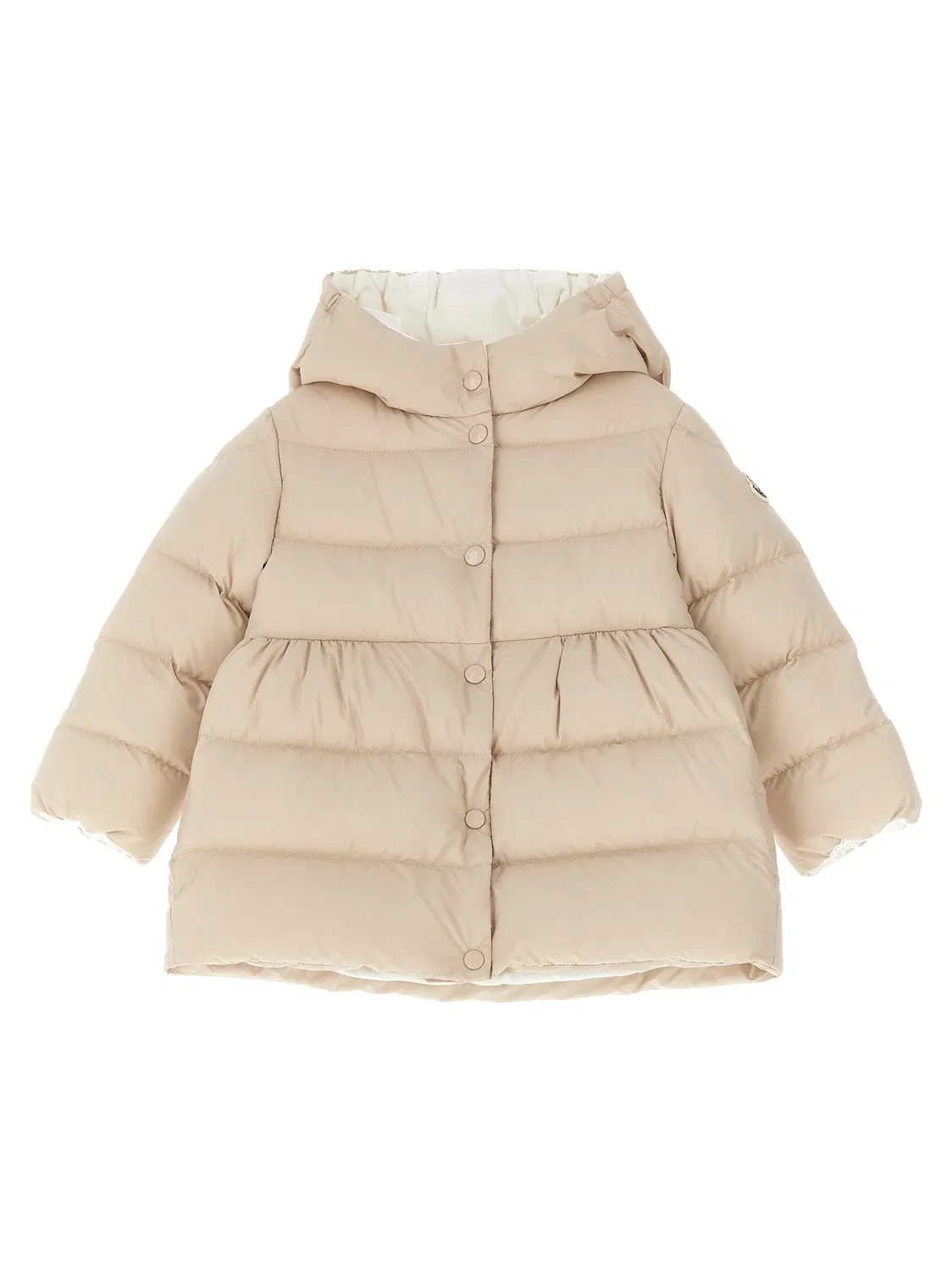 Пуховик Charlotte Moncler Enfant, бежевый