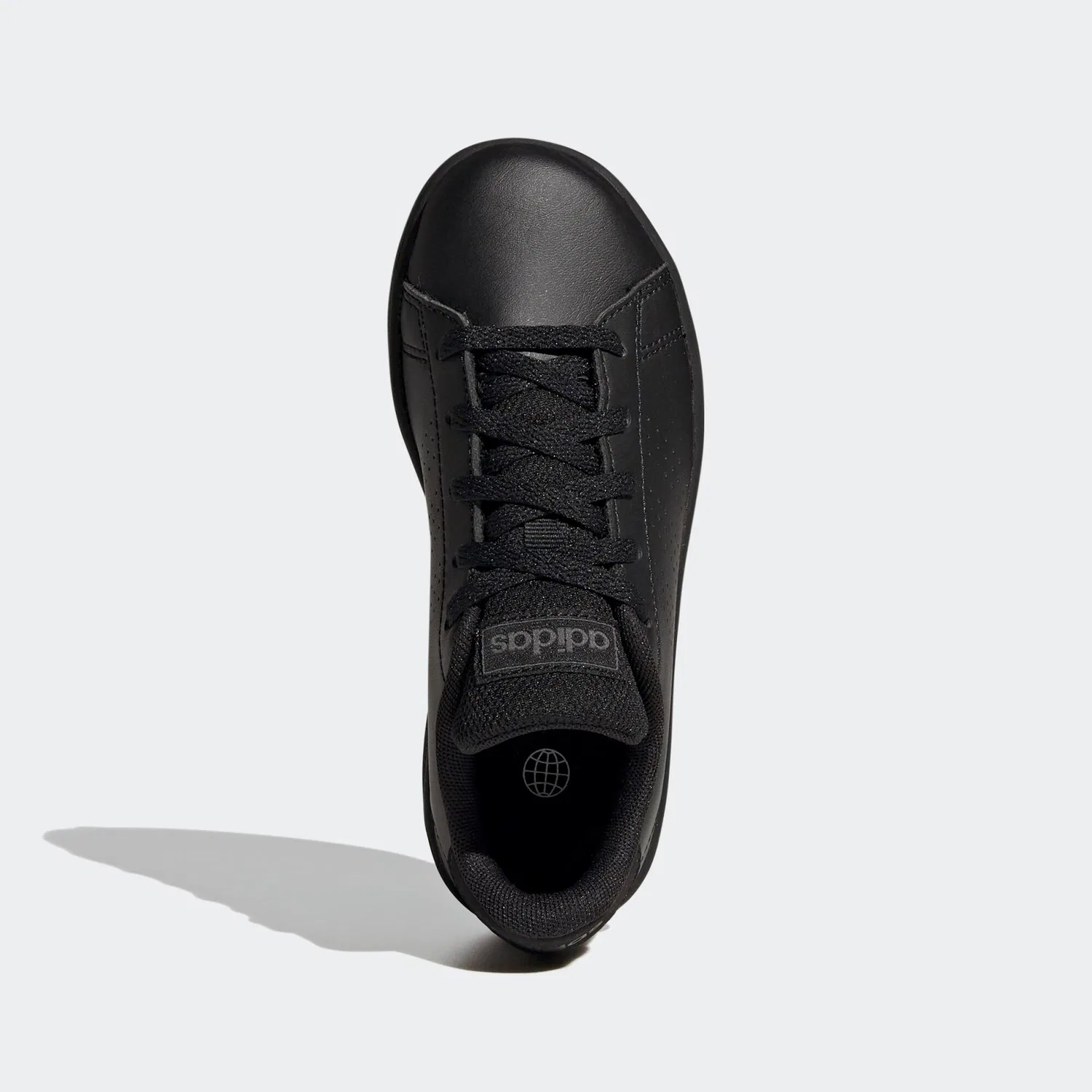 Детские кроссовки с закрытой шнуровкой Advantage Lifestyle Court Lace Adidas, Schwarz Grau — фото 4