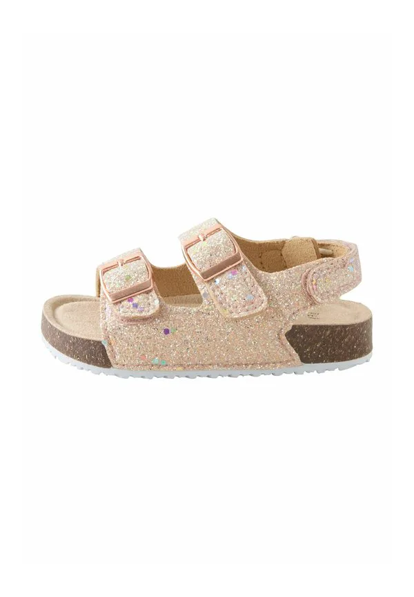 Детские туфли с широкой колодкой и двумя ремешками Next, Rose Gold Glitter