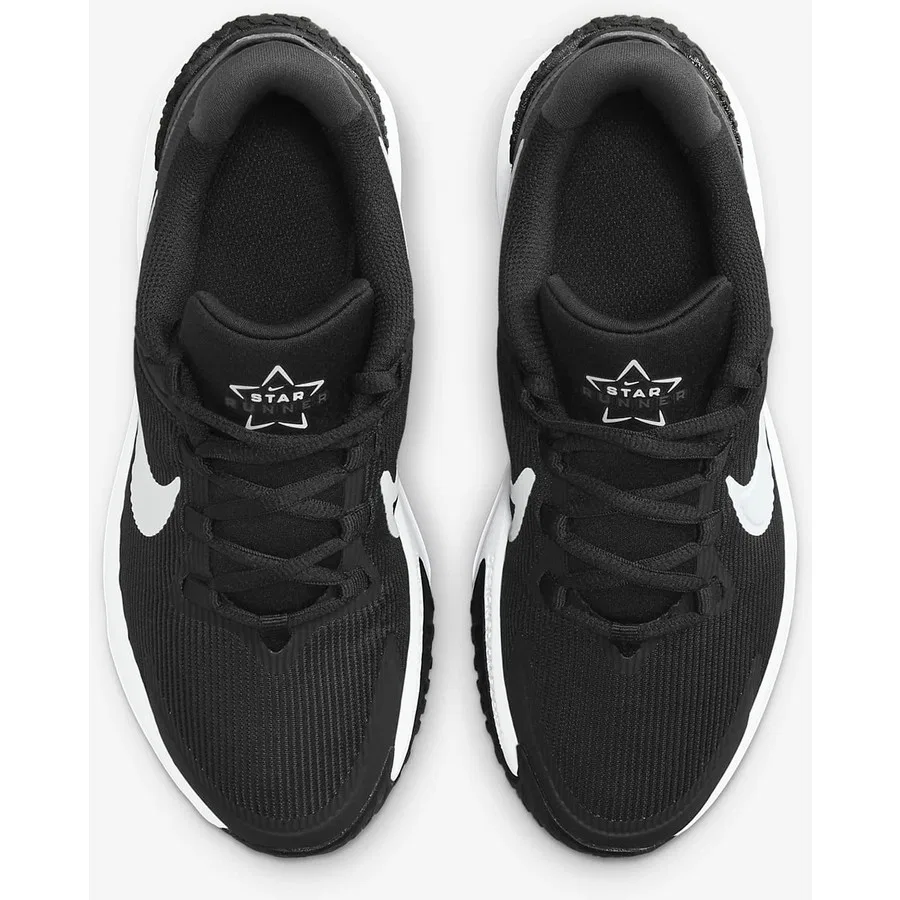 Детские кроссовки с длинным шнурком Star Runner 4 Nike, Черный — фото 4