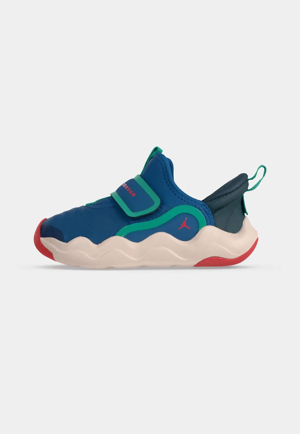 23/7.2 унисекс - детская обувь Jordan, True Blue/Track Red/Blue Fox/Kinetic Green/Chalk — фото 2