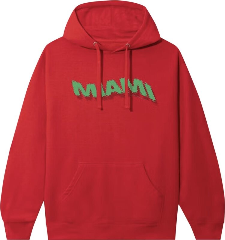 

Худи Anti Social Social Club Miami Hoodie 'Red', красный