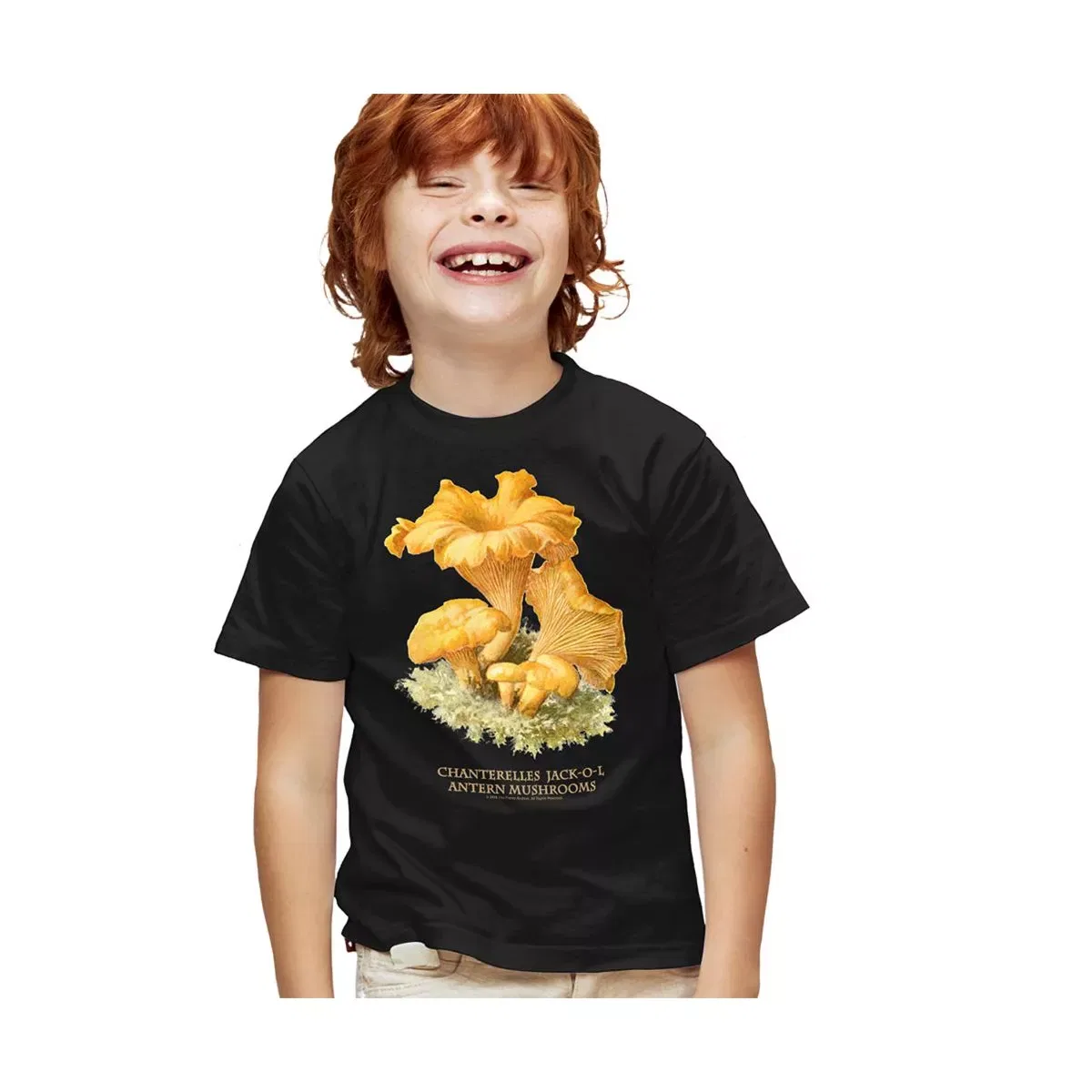 Детская футболка с принтом Chanterelles LOGOVISION, Black