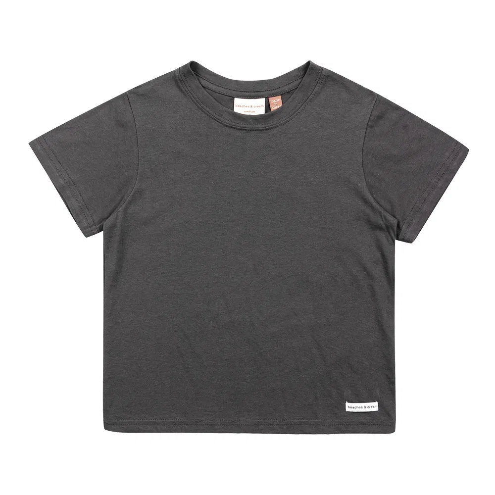 Детская футболка с коротким рукавом с логотипом Beaches Tender Dark Grey BEACHESAND CREAM KIDS, Dark Grey