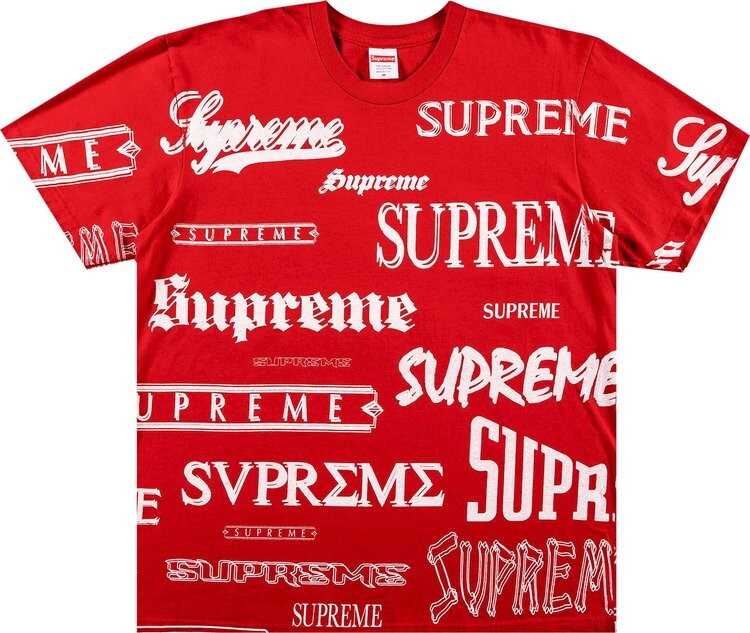 

Футболка Supreme Multi Logo Tee 'Red', красный