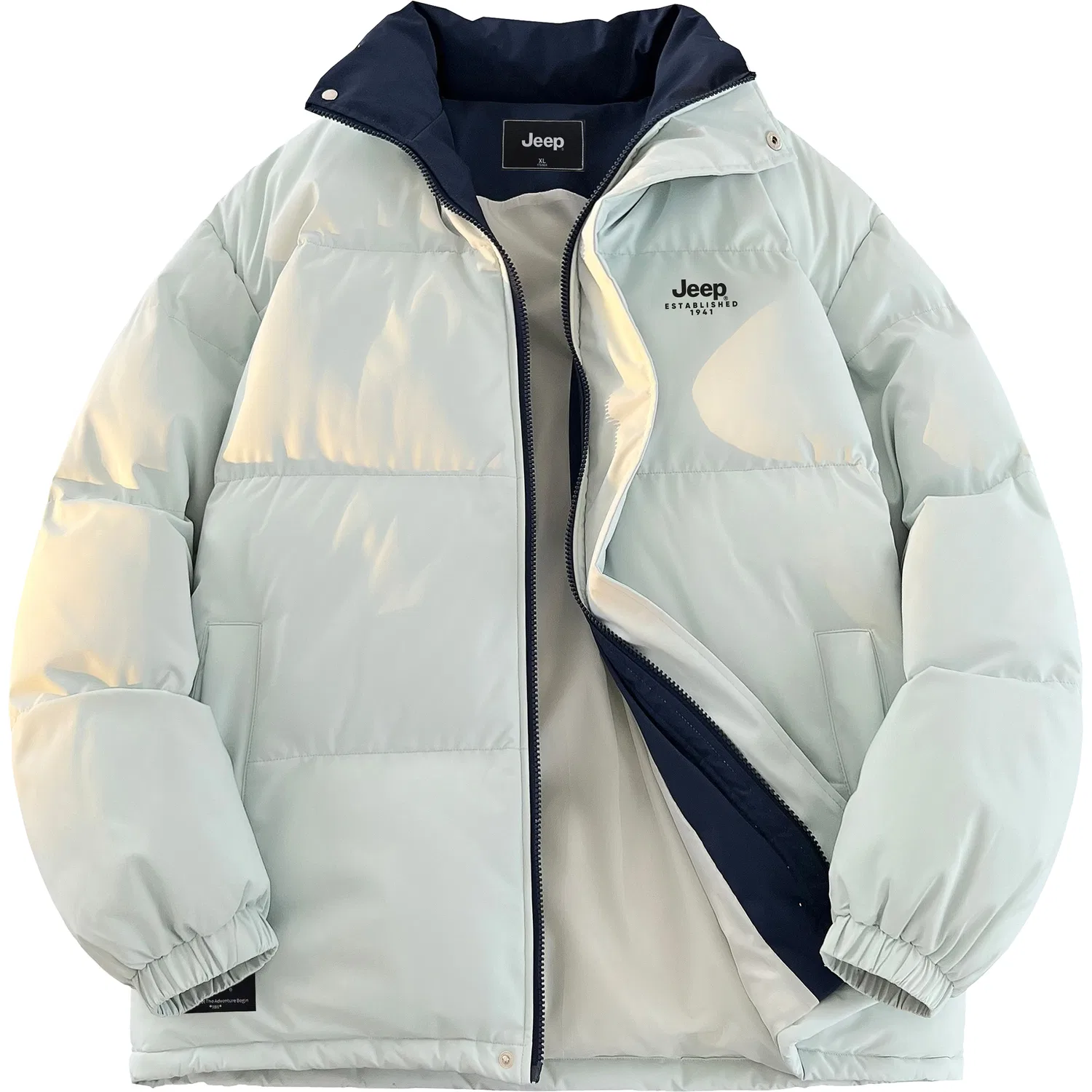 Детский пуховик с принтом Jeep Horseback Riding Casual Collection, Mint Green