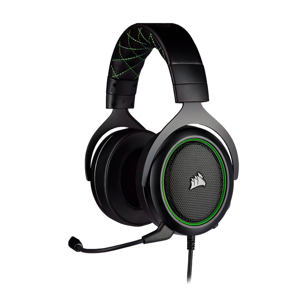 

Гарнитура игровая Corsair HS50 PRO STEREO, чёрный/зелёный
