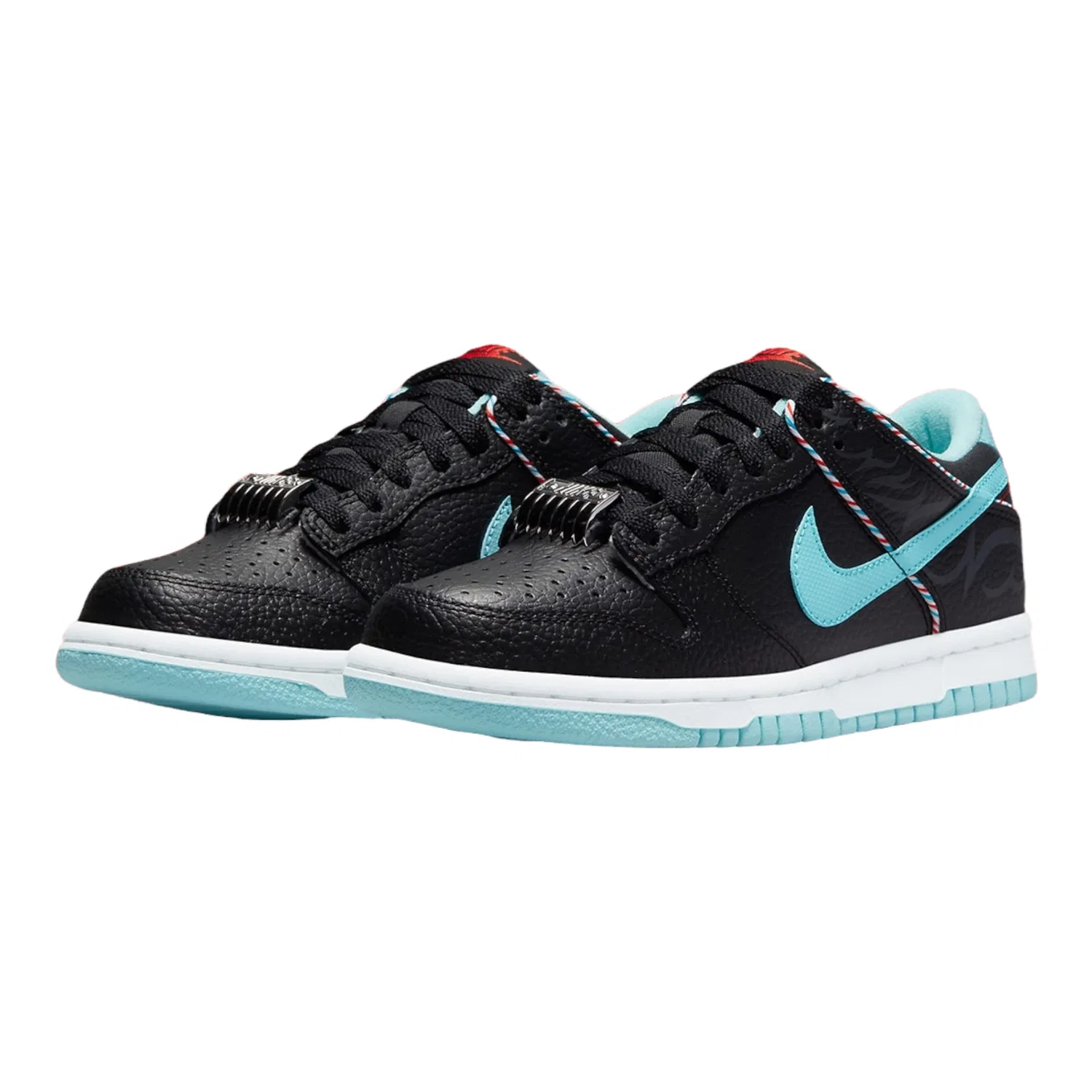 Детские кроссовки для мальчиков с принтом NIKE Dunk Low NIKE, Turquoise — фото 3