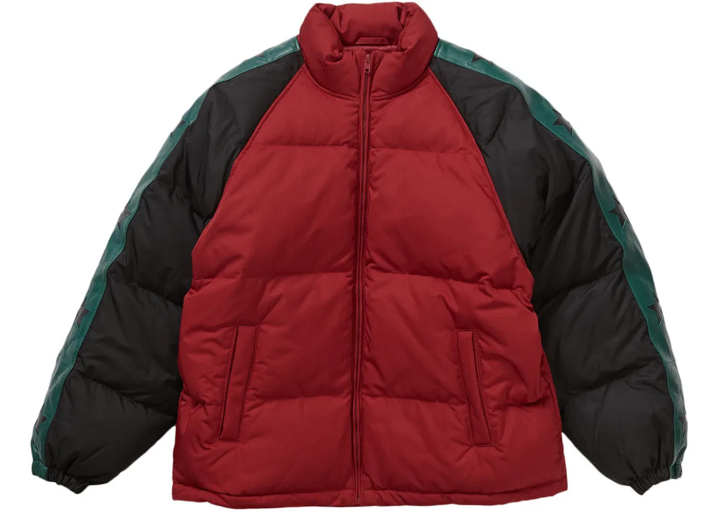 Мужская пуховая куртка с принтом звезд Supreme, Red