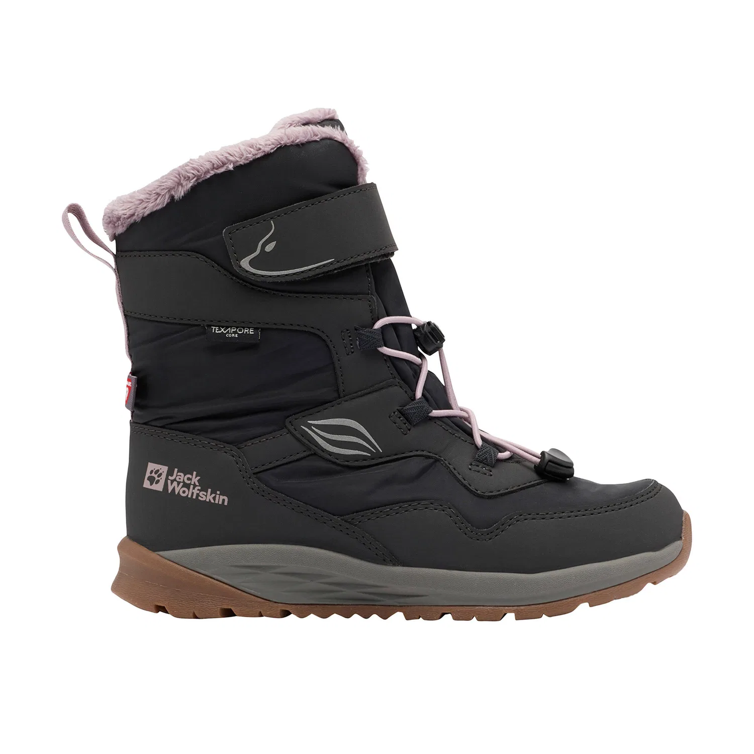 Детские зимние ботинки с высоким голенищем Polar Bear-G Texapore High Vc Jack Wolfskin, Grau