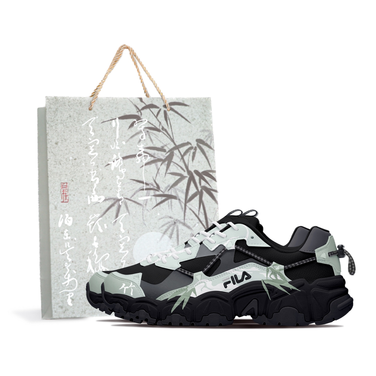 

FILA Устойчивые к истиранию нескользящие низкие повседневные кроссовки Unisex зеленые, цвет Green