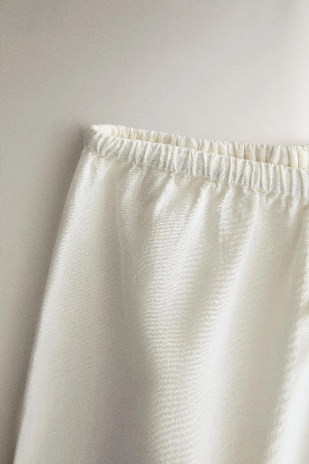 Брюки из смеси льна и хлопка с вышивкой ZARA, White — фото 3
