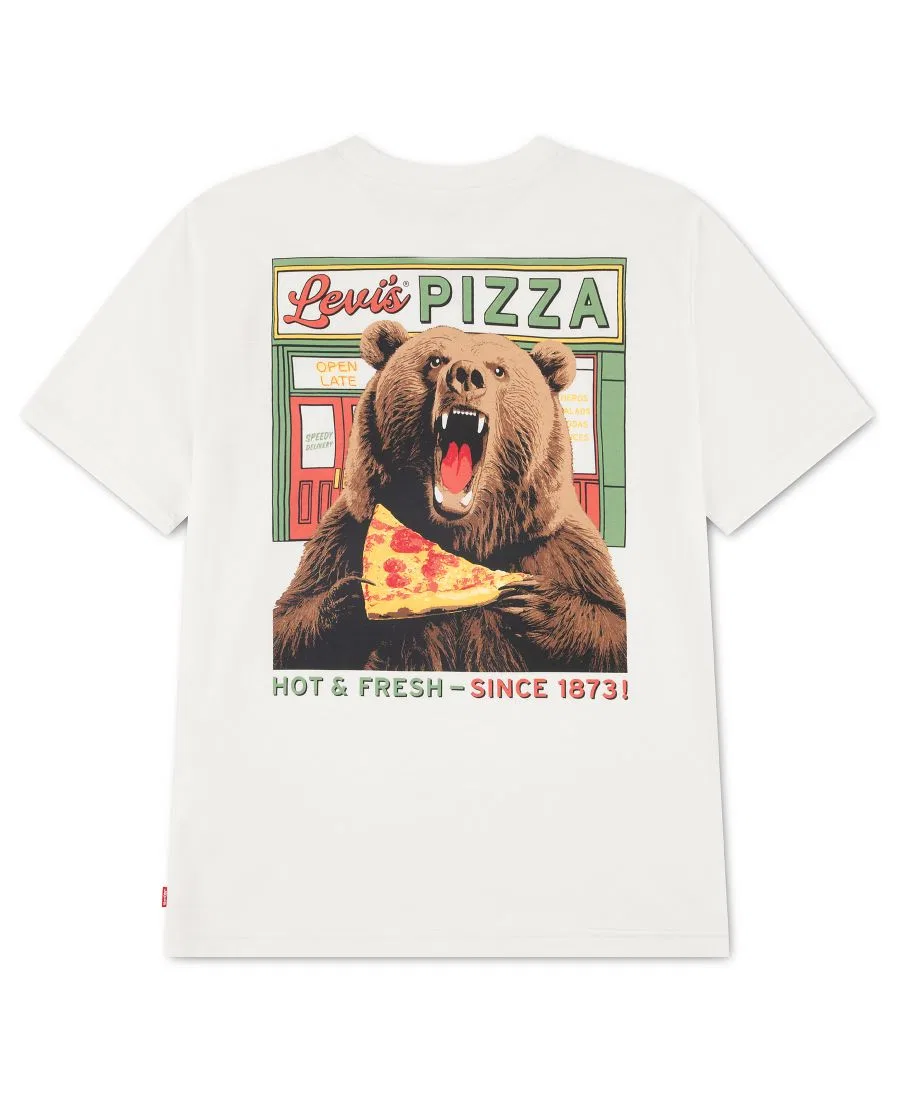 Футболка с коротким рукавом Pizza Loving Bear Levi's Levi's Egret — фото 2