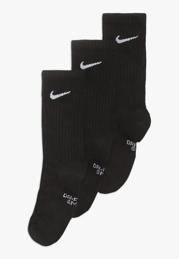 Носки хлопковые Everyday Cush Crew 3 Pack Nike Sportswear Black/White, белый