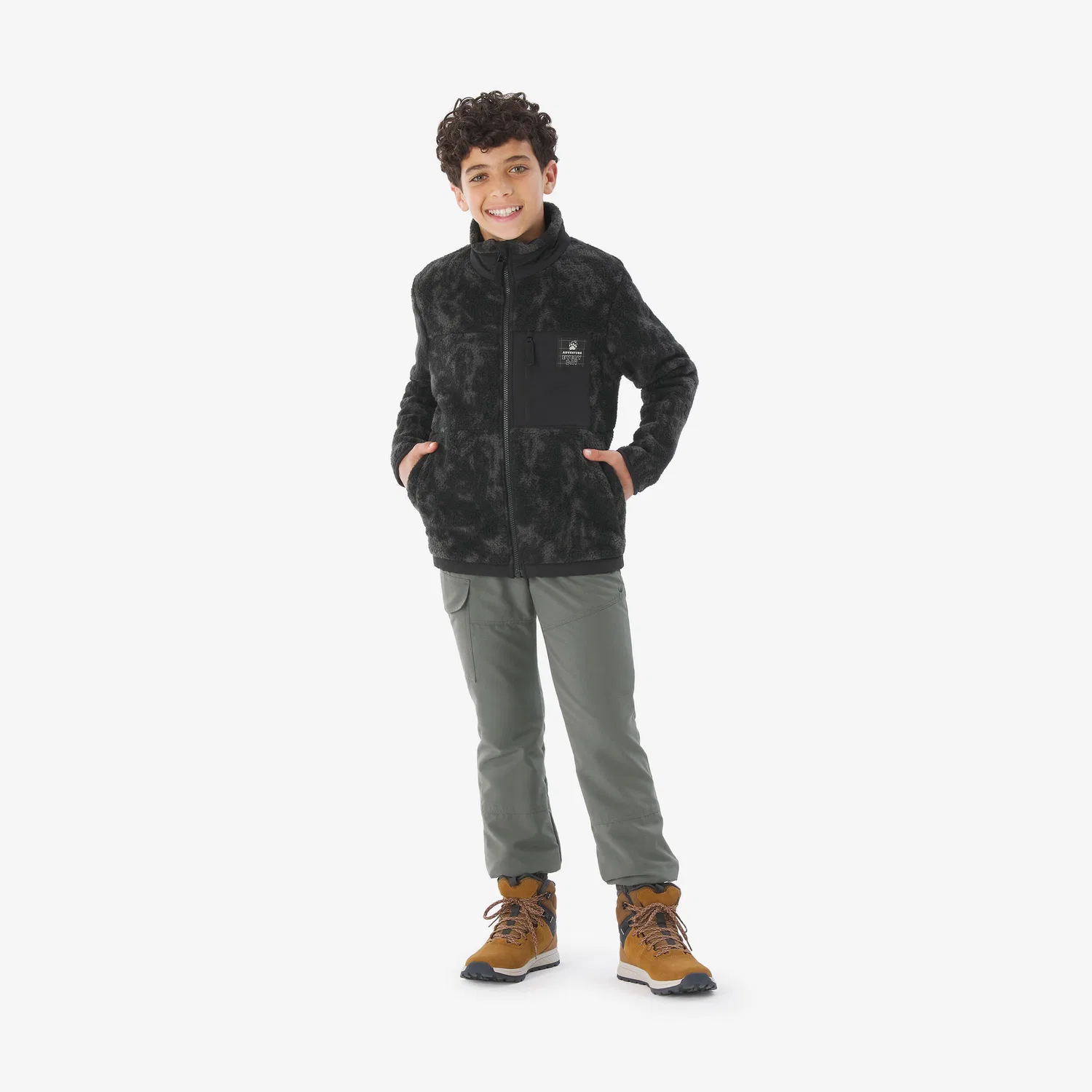Детские зимние брюки с утеплителем NH100 khaki, Quechua, Aschkhakigrun — фото 2