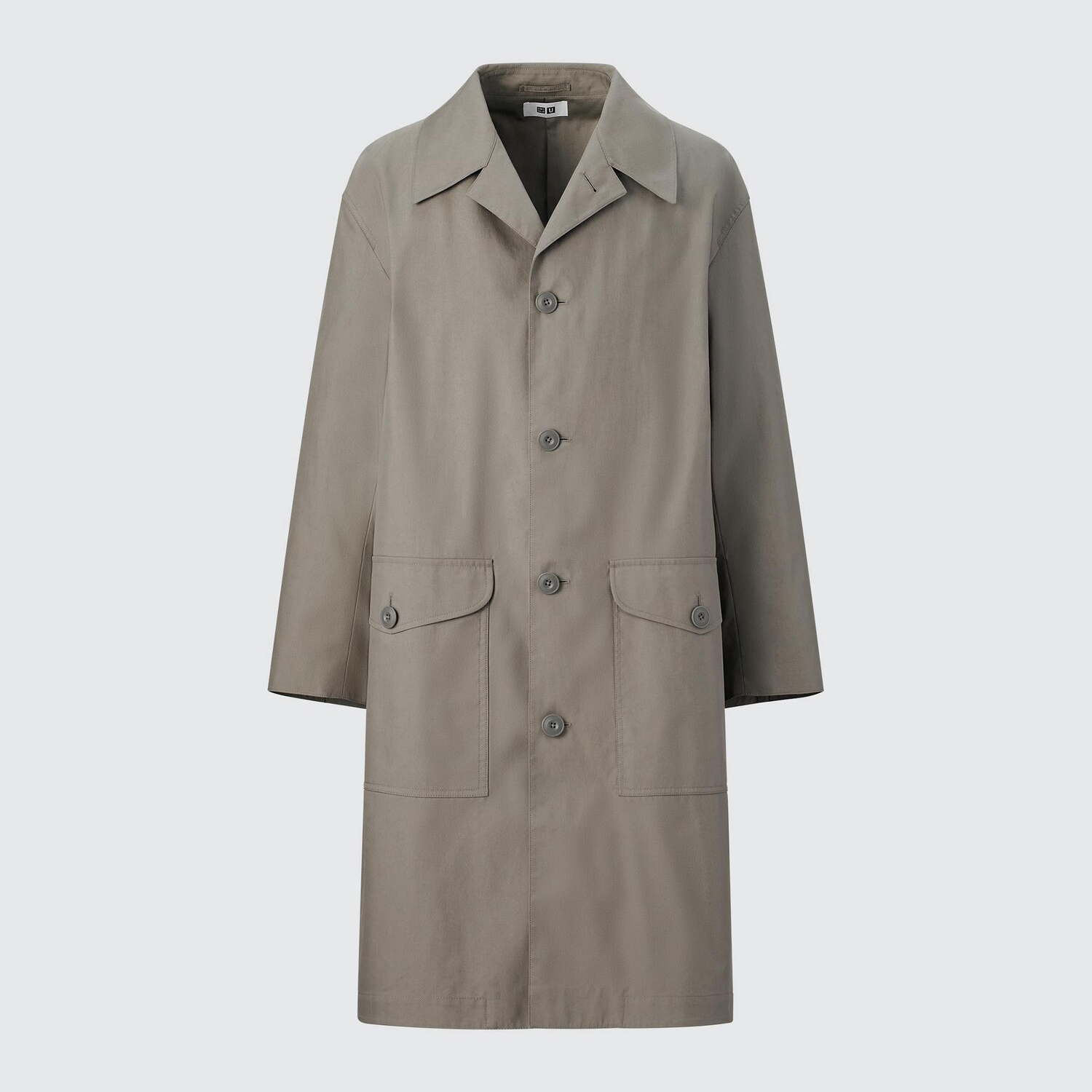 

Мужской однобортное плащ Uniqlo U Collection, 06 серый