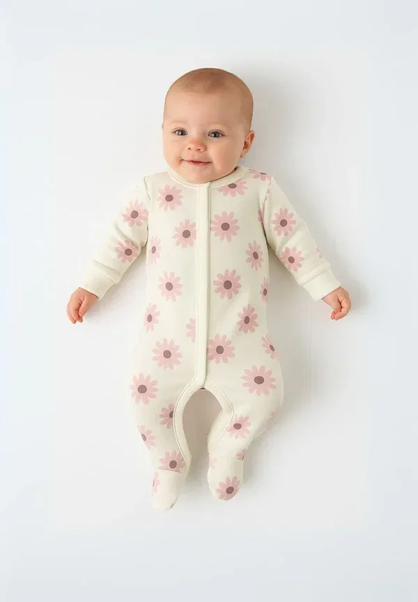 Комплект из 4 боди с длинным рукавом 100% хлопок Minoti, light pink/light blue, светло-розовый/светло-голубой