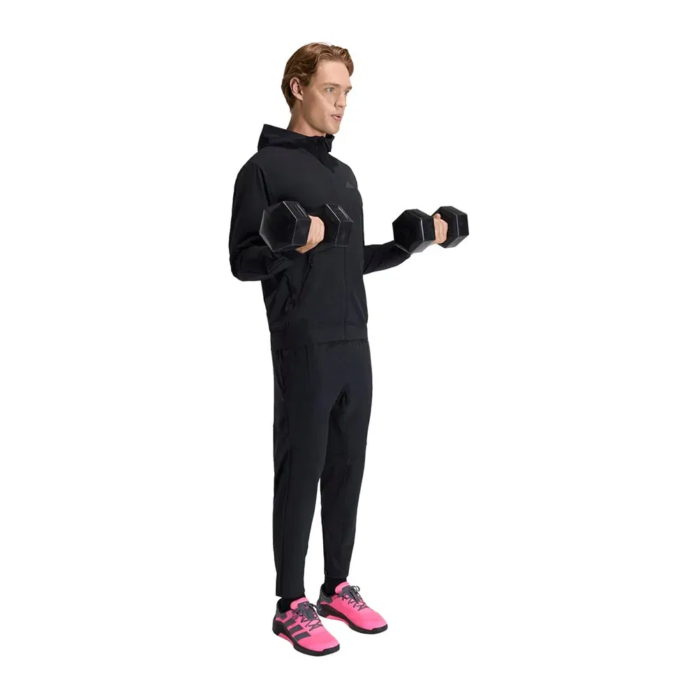 Мужское худи с длинной молнией D4T Workout Adidas, Black — фото 3