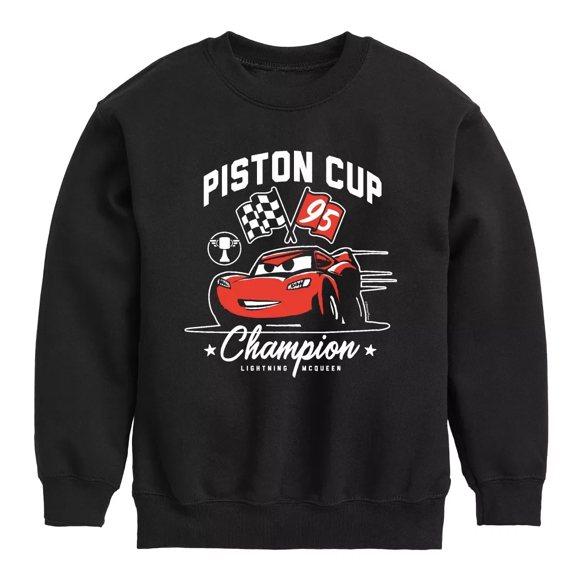 Детское худи для мальчиков с принтом Piston Cup Champion McQueen Cars, Black