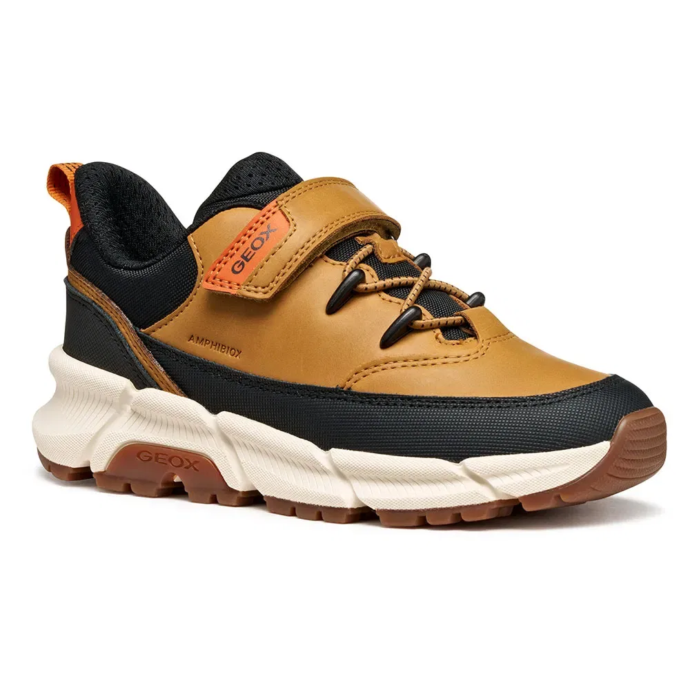 Детские кроссовки для мальчиков с дышащей мембраной Flexyper Plus Geox, Brown