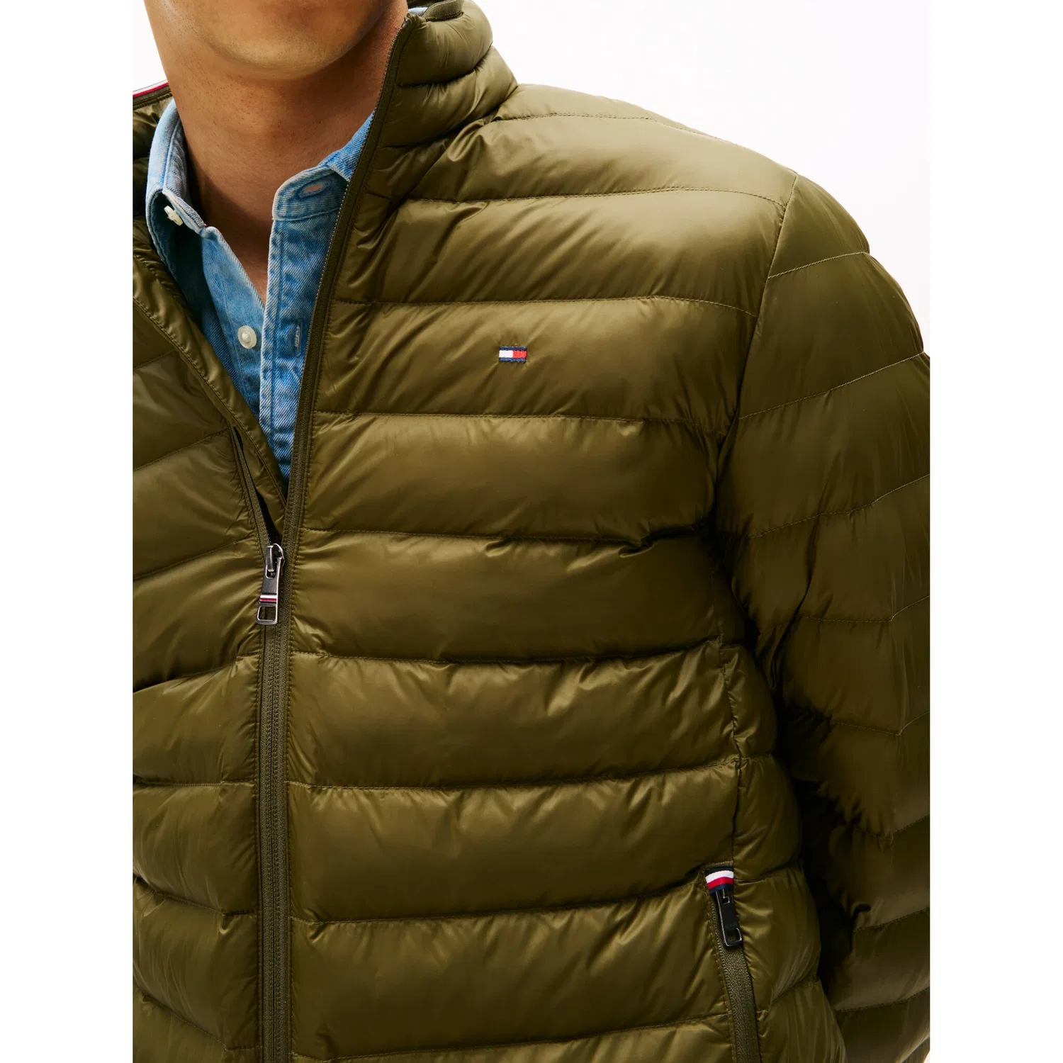 Мужская короткая стеганая куртка PACKABLE RECYCLED JACKET Tommy Hilfiger, Huntsman Green — фото 2